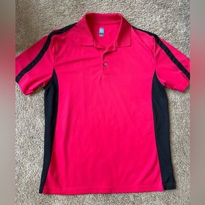 PGA Tour Dark Pink and Black Men’s Polo T Shirt